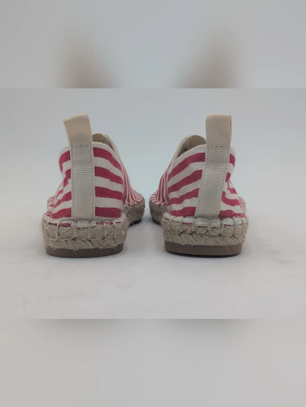 Brand-New Xappeal Maisie Sz 6M Red & White Natural Jute Espadtille With Pull-Tab